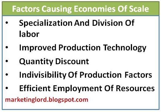 reasons for economies of scale